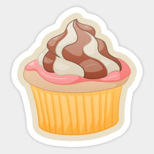 Swirl Cupcake Sticker